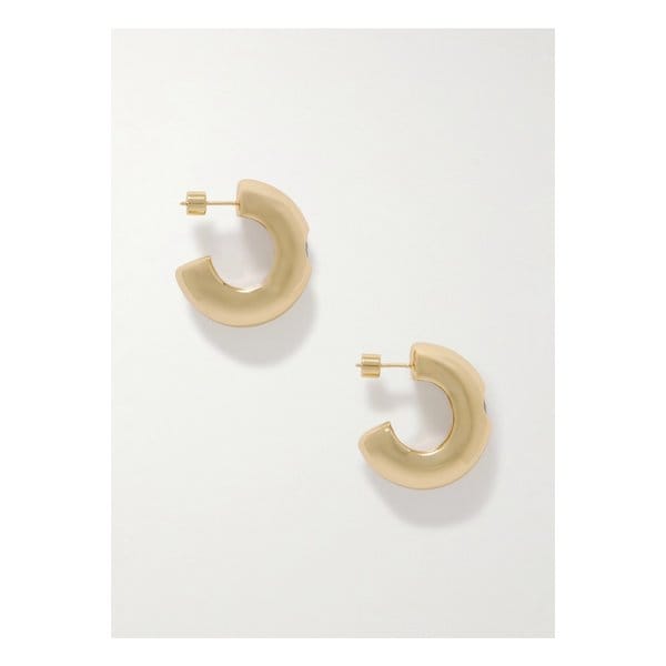 마사 칼보 카이아 골드 도금 크리스털 후프 이어링 1647597344996844