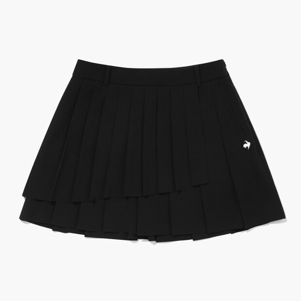 [여주점] 여성 언발란스 잔플리츠 스커트 GQ222LSK41 BLCK
