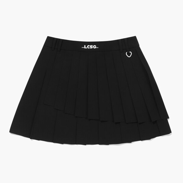 [여주점] 여성 언발란스 잔플리츠 스커트 GQ222LSK41 BLCK