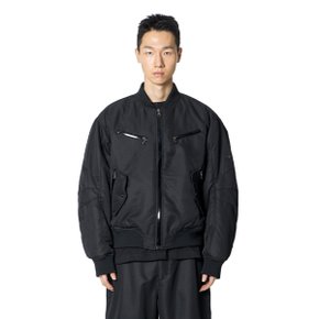 Four Zip Bomber Jacket MA-1 (BLACK)