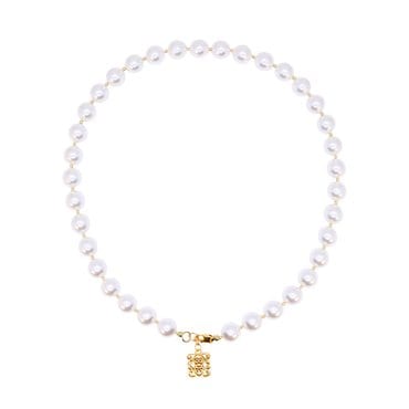  grande anagram pearl necklace[92.5silver]