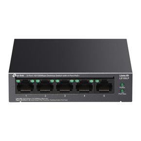 LS105LP 5포트 10/100Mbps 데스크탑 스위치 41W 250전송 PoE 자동재부팅/무소음