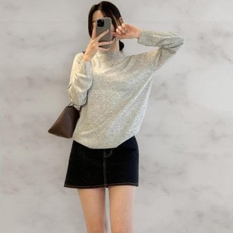 신세계라이브쇼핑 [옷자락] 여성 겨울 울 니트 라운드넥 긴팔 루즈핏 스웨터