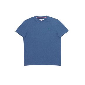 [U.S. POLO ASSN.]  멜란지블루 면혼방 반팔 라운드 티셔츠 남성