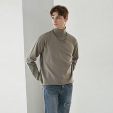 DOUBLE TURTLE LONG KNIT_KHAKI GRAY (S3663125)