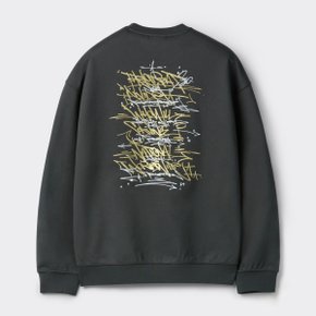 [BISCO SMITH] Grey Graphic Sweatshirt CWTAW25917GYX