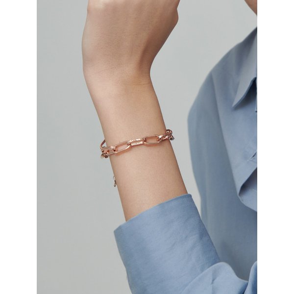 스퀘어 클립 체인 팔찌 ELBRBB084