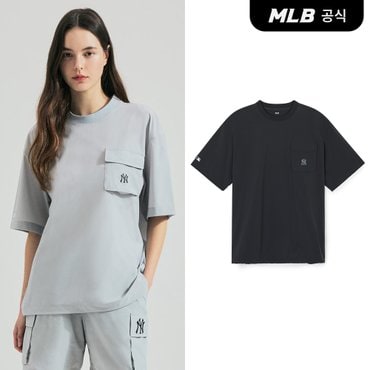 MLB [코리아공식] [MLB] 베이직 고프코어 반팔 우븐 맨투맨 (2 COLOR)