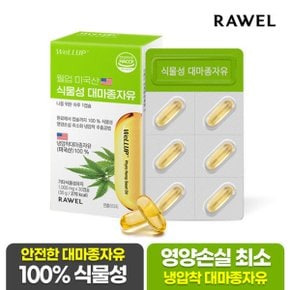 웰업 식물성 대마종자유 100 그대로 30캡슐 1박스 1개월