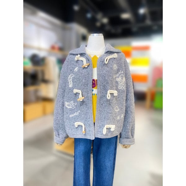 [여주점] 자수 토글 니트 가디건 (BAKCB2561)