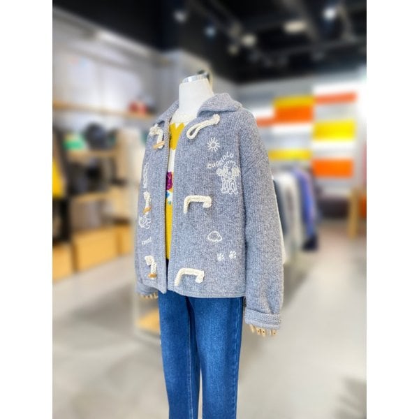 [여주점] 자수 토글 니트 가디건 (BAKCB2561)