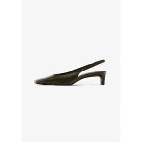 5003278 Massimo Dutti BACKLESS HEELED - Classic heels dark brown