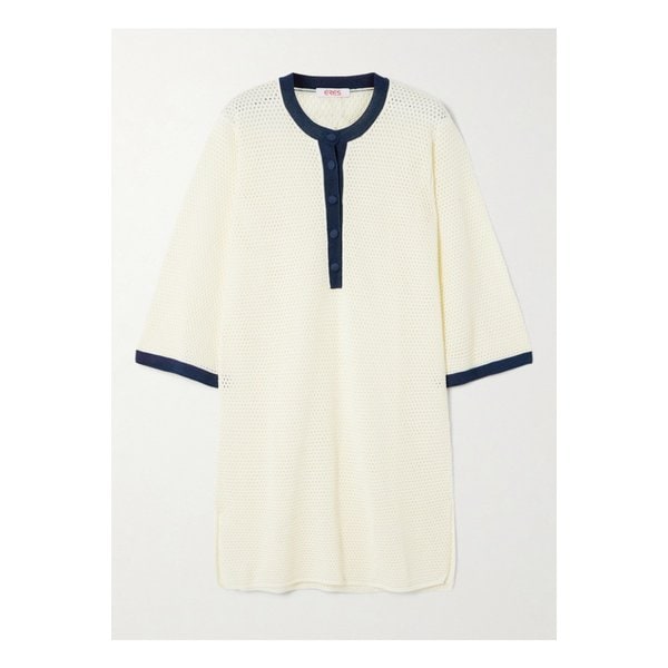 에레스 알바트로스 오픈니트 코튼 혼방 미니 드레스 에크루 1647597360259240