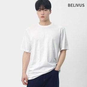 남자 레이어드 롱 빅사이즈 무지 반팔 티셔츠 WS219
