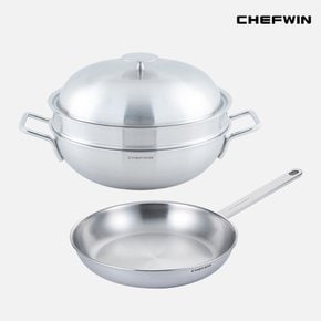 316STS 커퍼코어 프리미엄 통5중 28cm 후라이팬 + 32cm 파티웍