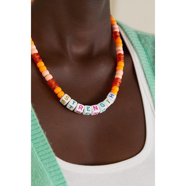 로렌 루빈스키 스트렝스 비즈 코드 네크리스 오렌지 22250442026425369