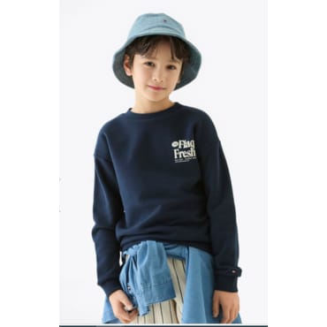 타미힐피거키즈 25년S/S T42F0AHT120BT1  (스몰플래그데님버킷햇)