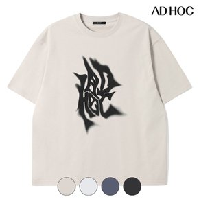 남녀공용 스머지 AD HOC 그래픽 티셔츠(HC6STA7)