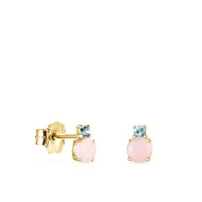 18KT GOLD EARRINGS OPAL TOPAZ GEMSTONES/귀걸이/912193040