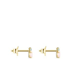 18KT GOLD EARRINGS OPAL TOPAZ GEMSTONES/귀걸이/912193040