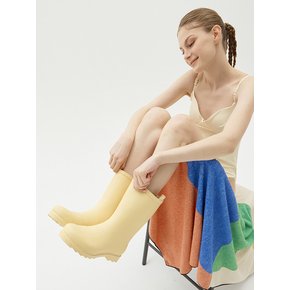 m0118 cute causal rainboots 캐주얼 레인부츠 - yellow