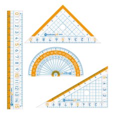 그린에버 일본 소닉 나노피타 4종 자 세트 삼각자 각도기 자 / SK-7885