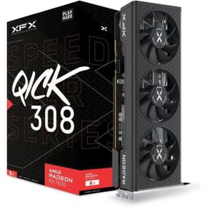 미국 XFX 그래픽카드 Speedster QICK308 Radeon RX 7600 블랙 Gaming Graphics Card with 8GB GD