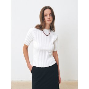 TFS WHOLEGARMENT RIBBED KNIT TOP_3COLORS