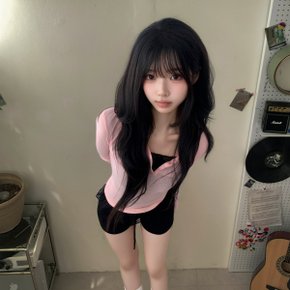 데칼코마니 헨리넥 버튼 슬림 브이넥 골지 긴팔티10color