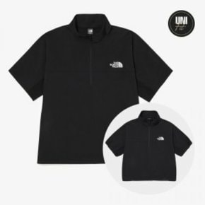 [국내정식매장] 노스페이스 티셔츠 The North Face DAY TECH S/S ZIP TEE - REAL_BLACK 집티