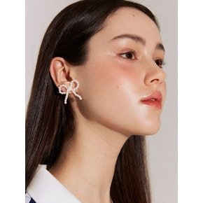 lotsyou_Ribbon bon Pearl Earing White