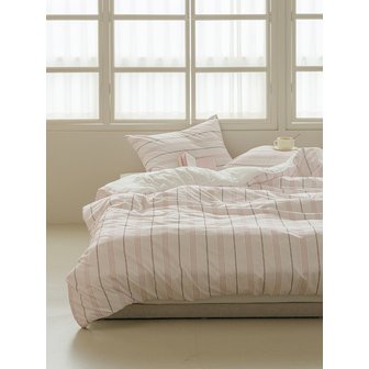 아망떼 소프트데이 스트라이프 워싱 마이크로 홑겹이불커버 SS/Q/K 6color