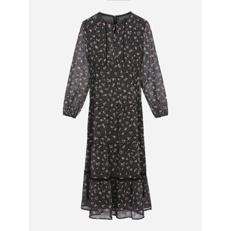 써스데이아일랜드 프릴 포인트 플라워 패턴 원피스_T256MOP189W