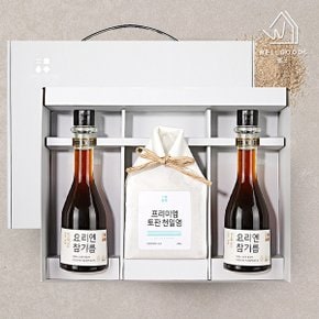 프리미엄 소금 혼합 선물세트 4호(토판400g,참기름250x2)