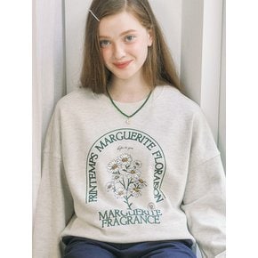 Marguerite Artwork Sweatshirt - Oatmeal