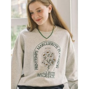 Marguerite Artwork Sweatshirt - Oatmeal