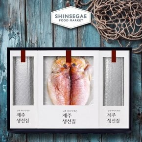 [9/21(월)오전8시 명절전 배송마감] 제주 갈치 옥돔 특대 선물세트2호 (갈치500g이상 2미+옥돔280g이상 3미) /신세계보냉가방