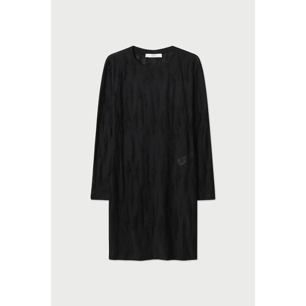 [여주점] [이로] 여성 GAYAO 네트 스티치 티셔츠 드레스 IOTAA25106BKX