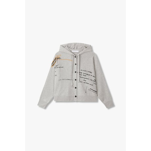 [리오더, BASQUIAT] 레터링 후드 가디건 71152503C2272