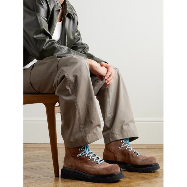 러그 가죽 트리밍 스웨이드 하이킹 부츠 46376663162970213