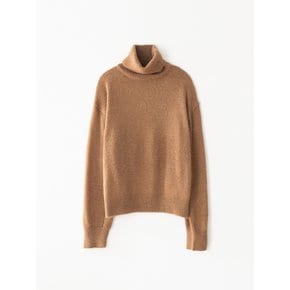 Kid mohair turtle neck knit (Camel)