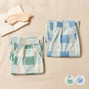 L 면 패치워크 파자마 팬츠 FREE 2 color