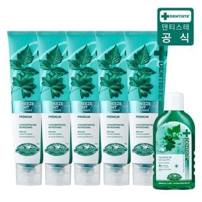(최신상)  브리즈민트 프로 180g*5+가글*1 입냄새제거 불소치약