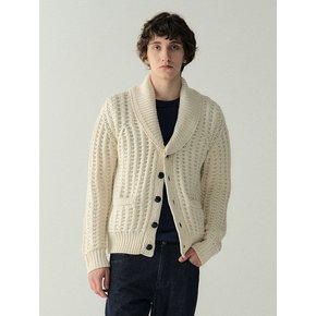 Shawl Collar Cardigan_Ivory