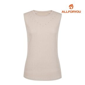 [모델착장] 여성 큐빅 장식 민소매 티셔츠 ALTSL3451-509_G