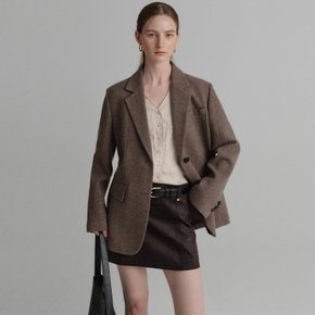 [11/13발송] 소이 울 싱글 자켓_브라운 헤링본 / SOY WOOL SINGLE JACKET
