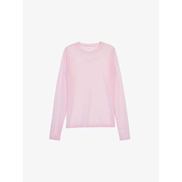 MESH SHEER SIMPLE TOP_PINK