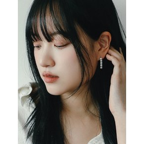 4MM 라운드 테니스 귀걸이