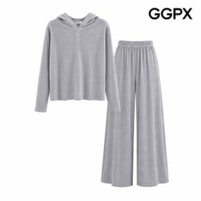 스냅 골지 후드 셋업 (GQ8ST011F)