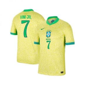 맨즈 Vini Jr. 옐로우 Brazil National 팀 2024 홈 Replica 저지 - 옐로우 9278387